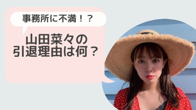 山田菜々の引退理由は何 吉本興業のマネジメントに不満爆発 Hina Choice